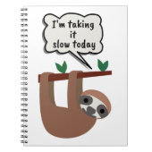 Ik neem het langzamer vandaag, grappige groet notitieboek (Voorkant)