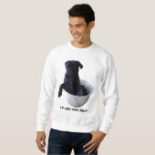 Ik neem het mijne zwart - Black Pug Sweatshirt (Voorkant volledig)