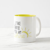 Ik neem koffie met mijn Sunshine Coffee Mok (Voorkant rechts)