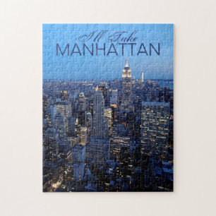 Ik neem Manhattan mee   New York City Jigzaag Legpuzzel