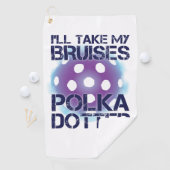 Ik neem mijn bruinvissen Polka met Pickleball Towe Golfhanddoek (Insitu)