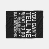 Ik neem mijn eigen slechte beslissingen Funny Sarc Fleece Deken (Voorkant (Horizontaal))