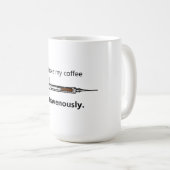 Ik neem mijn koffie intraveneus. koffiemok (Voorkant rechts)