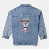 Ik neem mijn koffiepauze serieus denim jacket (Achterkant)