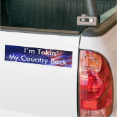 IK NEEM MIJN LAND TERUG - Gepersonaliseerd Bumpersticker (Op Truck)
