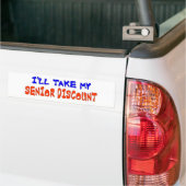 IK NEEM MIJN SENIOR KORTING BUMPERSTICKER (Op Truck)