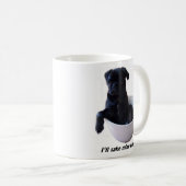 Ik neem mijn zwarte Mok - Black Pug (Voorkant rechts)