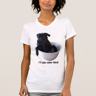 Ik neem mijn zwarte T-shirt - Black Pug T-shirt
