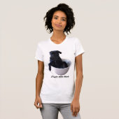 Ik neem mijn zwarte T-shirt - Black Pug T-shirt (Voorkant volledig)
