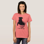 Ik neem mijn zwarte T-shirt - Black Pug T-shirt (Voorkant volledig)