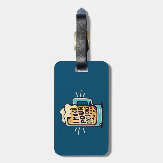 Ik neem onze beslissingen bier bagagelabel (Achterkant verticaal)