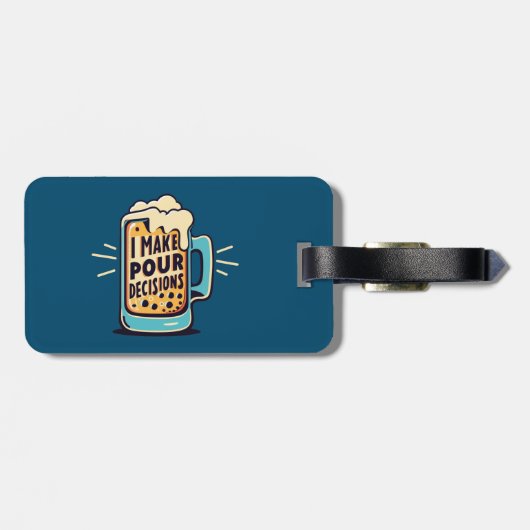 Ik neem onze beslissingen bier bagagelabel (Achterkant horizontaal)