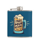 Ik neem onze beslissingen bier heupfles (Voorkant)