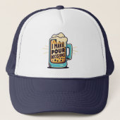 Ik neem onze beslissingen bier trucker pet (Voorkant)