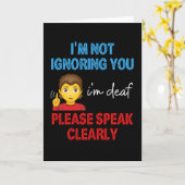 Ik negeer je niet, ik ben doof, spreek alsjeblieft kaart (Gele Bloem)