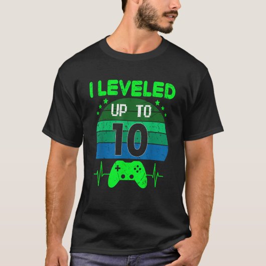 Ik nivelleerde tot 10e verjaardag Gift Video Game  T-shirt (Voorkant)