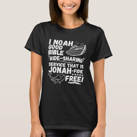 Ik Noach Ritten Delen Dienst Jona fide Gratis Chri T-shirt (Voorkant)