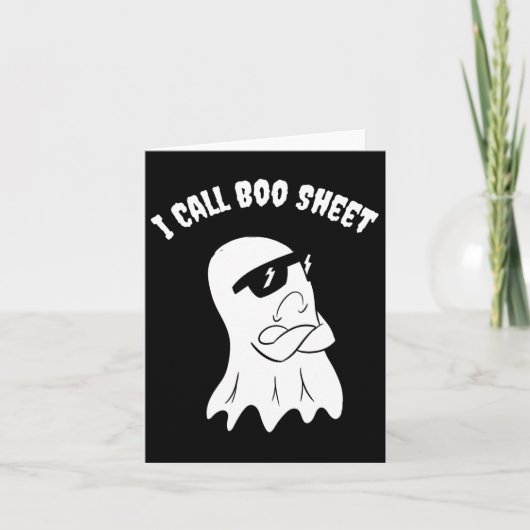 Ik noem Boo Sheet Halloween Kaart (Voorkant)
