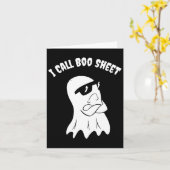 Ik noem Boo Sheet Halloween Kaart (Gele Bloem)