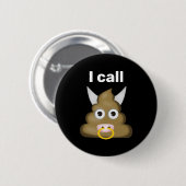Ik noem Bull Poop Emoji Ronde Button 5,7 Cm (Voorkant /achterkant)