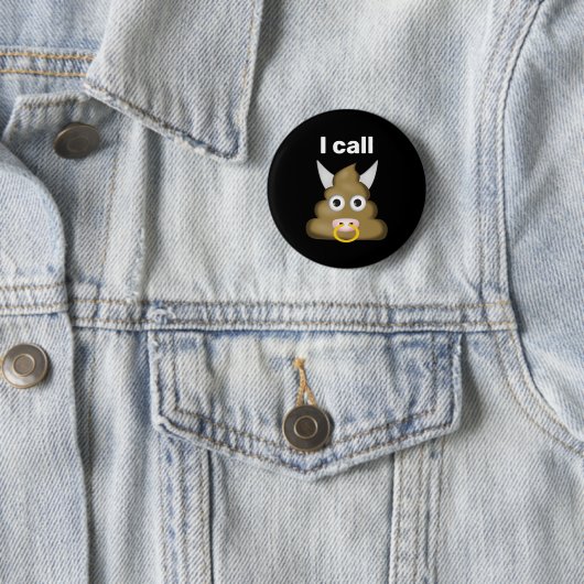 Ik noem Bull Poop Emoji Ronde Button 5,7 Cm (In situ)