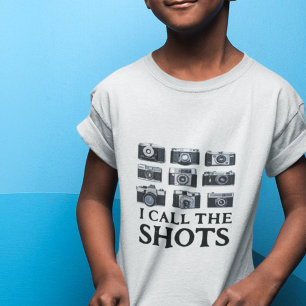 Ik noem de fotocamera's grappige woordspelingen kinder shirts