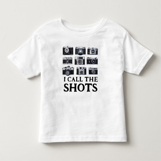 Ik noem de fotocamera's grappige woordspelingen kinder shirts (Voorkant)