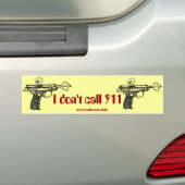 Ik noem geen 911 pistool grappige bumpersticker. bumpersticker (Op auto)