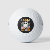 Ik noem het boekje Halloween Retro Ghost Golfballen (Voorkant)