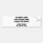 Ik noemde je stommid bumpersticker (Voorkant)