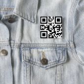 Ik❤NY -- QR Code Vierkante Button 5,1 Cm (In situ)