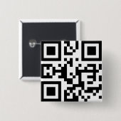 Ik❤NY -- QR Code Vierkante Button 5,1 Cm (Voorkant /achterkant)