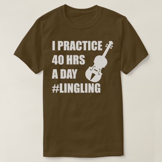 Ik oefen 40 uur per dag 8 t-shirt (Design voorkant)