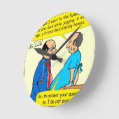 Ik oefen geen cartoon uit bij een arts ronde klok (Hoek)