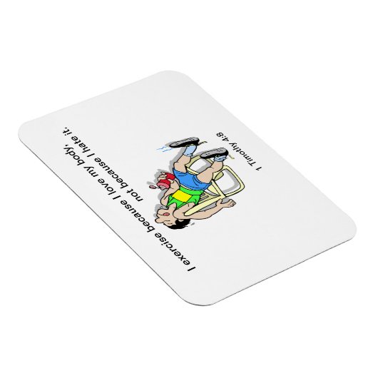 Ik oefen uit omdat ik van mijn lichaam hou dat aan magneet (Rechterzijde)