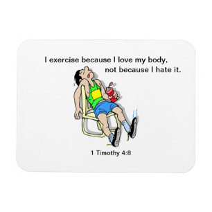 Ik oefen uit omdat ik van mijn lichaam hou dat aan magneet