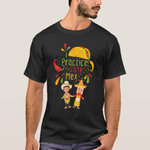 Ik oefen Veilig Mexicaans Voedsel Tacos Nachos T-shirt