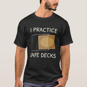 Ik oefen veilige dekken Trading Card Game Pun Humo T-shirt