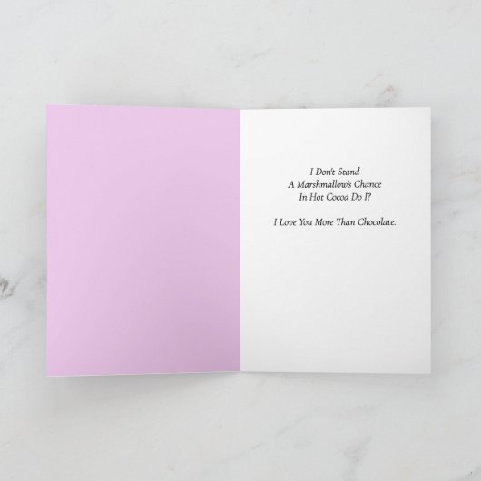 Ik of Chocolade? – Grappige romantische kaart – Ch (Binnen)