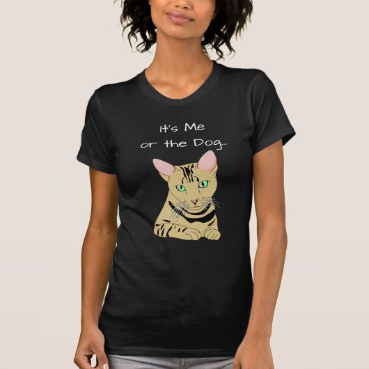 Ik of de Cat, Dag Fido, Funny Cat Shirt (Voorkant)