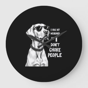 Ik omhels mijn Weimaraner zodat ik geen mensen wur Grote Klok