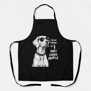 Ik omhels mijn Weimaraner zodat ik geen mensen wur Schort