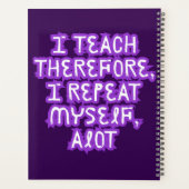 Ik onderricht daarom herhaal ik mijzelf planner (Achterkant)