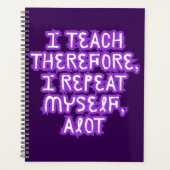 Ik onderricht daarom herhaal ik mijzelf planner (Voorkant)