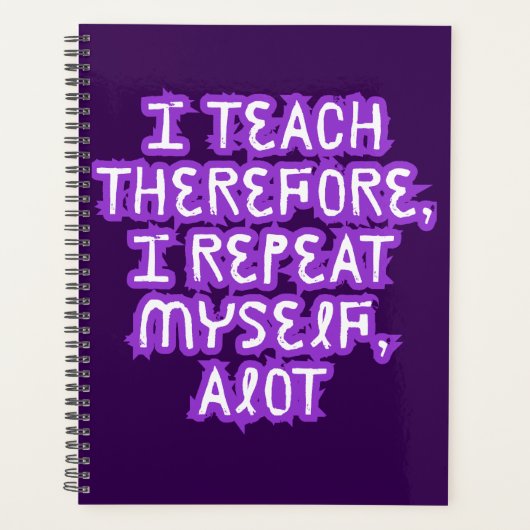 Ik onderricht daarom herhaal ik mijzelf planner (Voorkant)