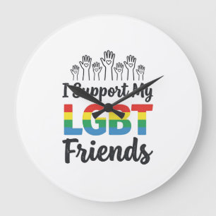 Ik Ondersteun Mijn LGBT Vrienden Regenboog Pride V Grote Klok