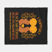 IK Ondersteun ZWART MATERNALE GEZONDHEID BEWUSTZIJ Fleece Deken (Voorkant (Horizontaal))