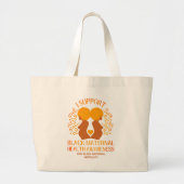 IK Ondersteun ZWART MATERNALE GEZONDHEID BEWUSTZIJ Grote Tote Bag (Voorkant)