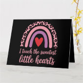 Ik Onderwijs De Mooiste Harten Regenboog Leraar Kaart (Gele Bloem)