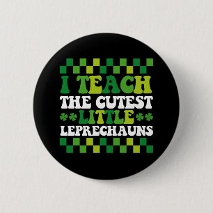 Ik Onderwijs De Schattigste Kleine Kabouters Leraa Ronde Button 5,7 Cm